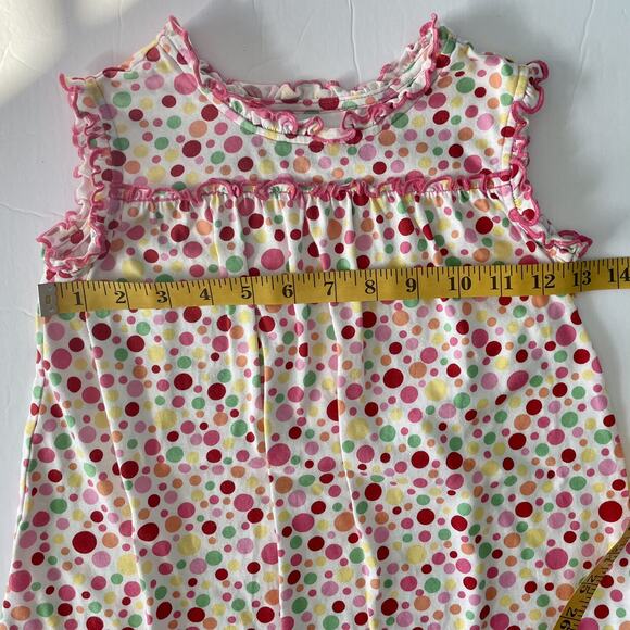 Hanna Andersson Girls Cotton Colorful Polka Dot SS Ruffle Top Size 5 (110) - Picture 5 of 11